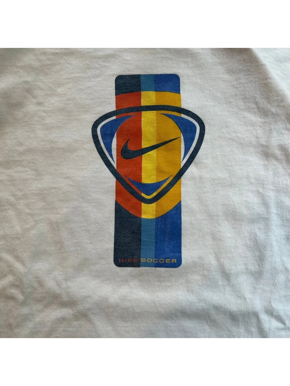 Nike Soccer White Graphic T-Shirt XL Made in USA